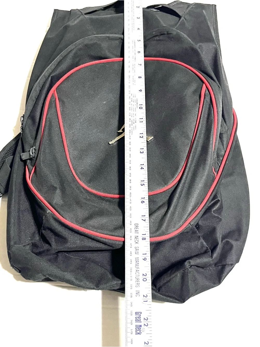 Jordan Black Backpack with Red Piping and Silver Jumpman